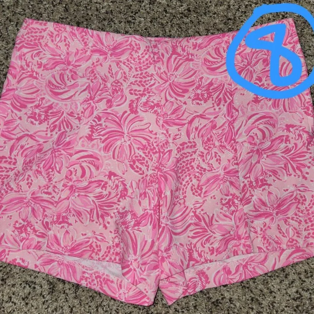 LILLY PULITZER side zip shorts WOMEN'S size 8 - Picture 1 of 1